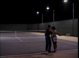 Анал на теннисном корте